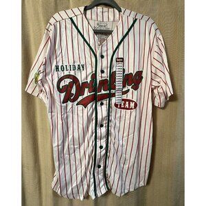 Holiday Drinking Team “Wasted” #25 Button Down Jersey New With Tags